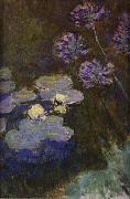 Claude Monet Water Lilies and Agapanthus Lilies Spain oil painting artist